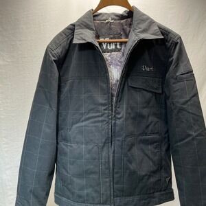 Vurt Plaid Jacket‎ Full Zip Lightweight Coat Collared Gray Mens Size Unknown